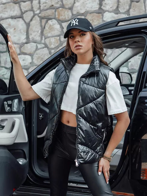 Moteriška juoda blizgi liemenė Bogo