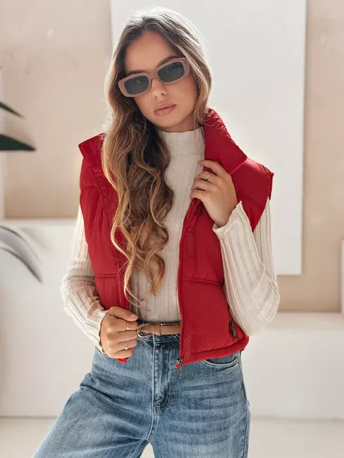 Moteriška raudonos spalvos liemenė Veta