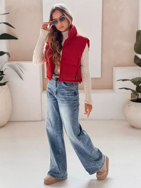 Moteriška raudonos spalvos liemenė Veta