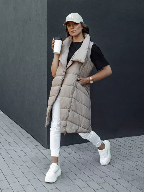 Moteriškas rusva liemenė be gobtuvo Serkis