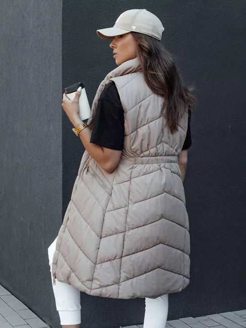 Moteriškas rusva liemenė be gobtuvo Serkis