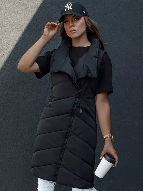 Moteriškas juoda liemenė be gobtuvo Serkis