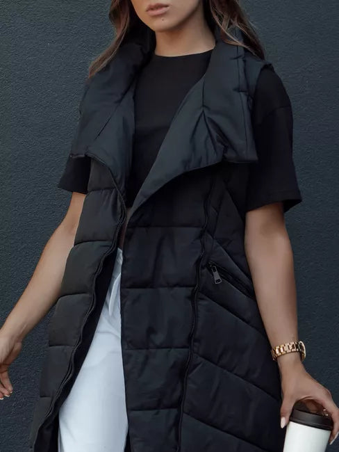 Moteriškas juoda liemenė be gobtuvo Serkis