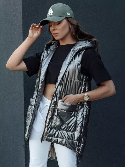 Moteriška pilka blizgi liemenė Jess