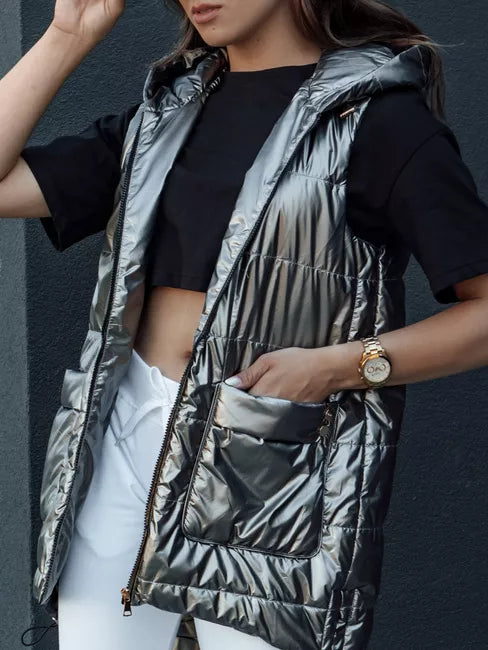 Moteriška pilka blizgi liemenė Jess