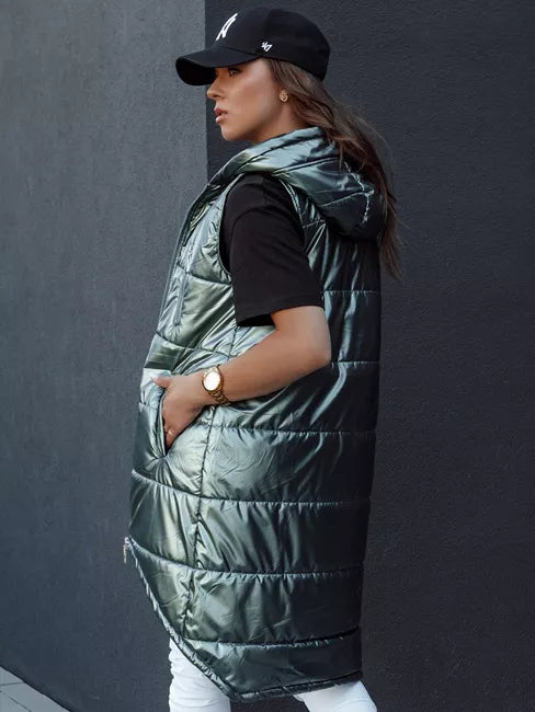 Moteriška žalia ilga liemenė Meris