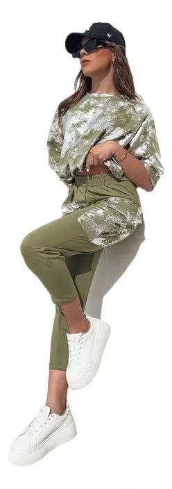 Moteriškas chaki komplektas Birweki