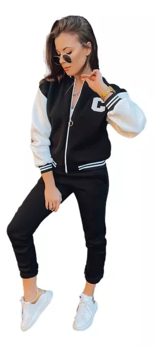 Moteriškas juodas sportinis komplektas Celia