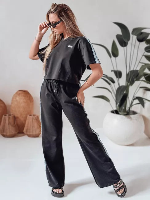 Moteriškas juodas sportinis komplektas Sport Like