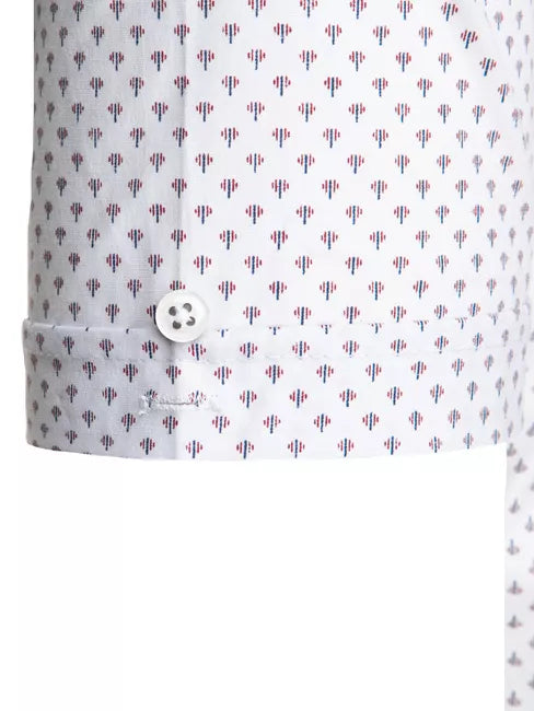 Vyriški baltos spalvos trumpomis rankovėmis marškiniai Toby