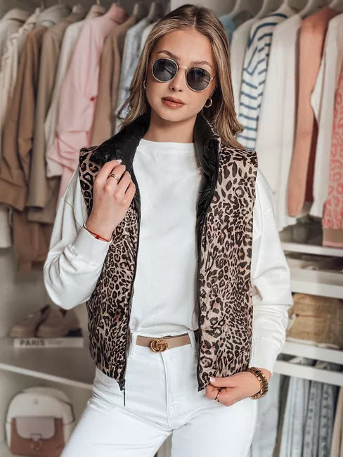 Moteriška juoda dvipusė liemenė Puff