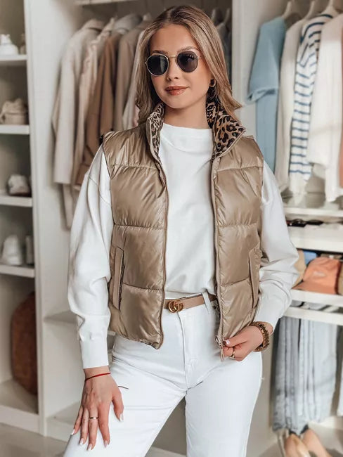 Moteriška ruda dvipusė liemenė Puff