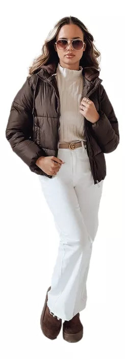 Moteriška ruda žieminė striukė Glam