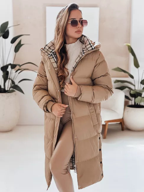 Moteriška žieminė rudos spalvos striukė Bren