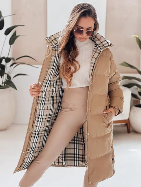 Moteriška žieminė rudos spalvos striukė Bren