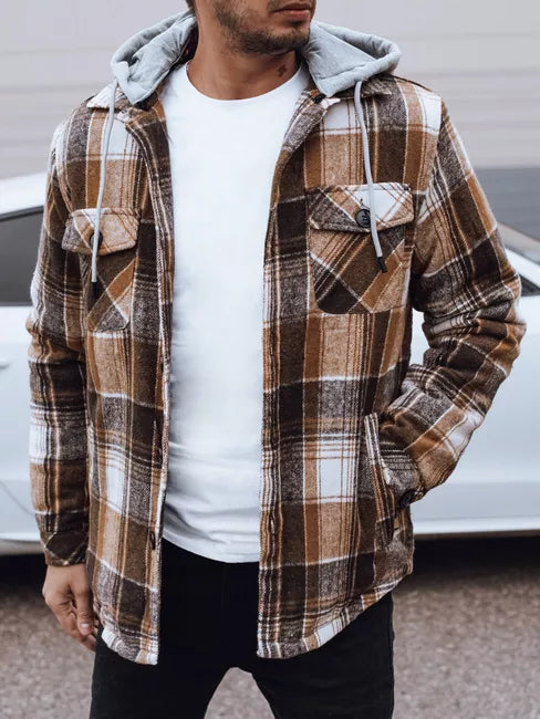 Vyriška ruda striukė su gobtuvu Endrik