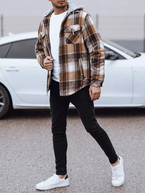 Vyriška ruda striukė su gobtuvu Endrik