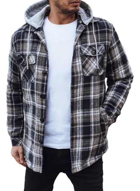 Vyriška pilka striukė su gobtuvu Endrik