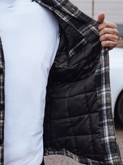 Vyriška pilka striukė su gobtuvu Endrik