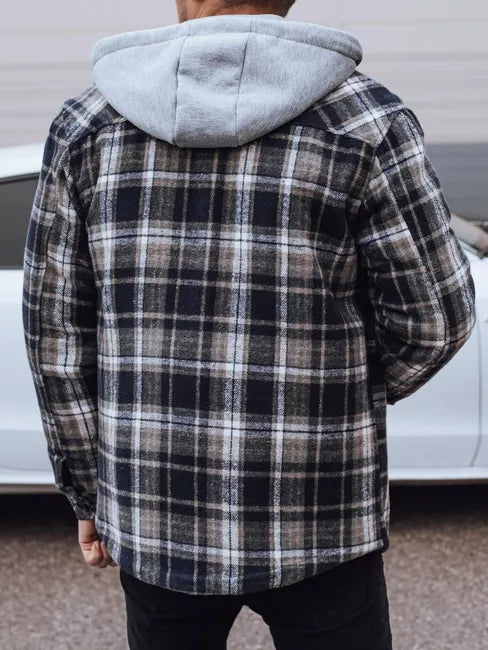 Vyriška pilka striukė su gobtuvu Endrik