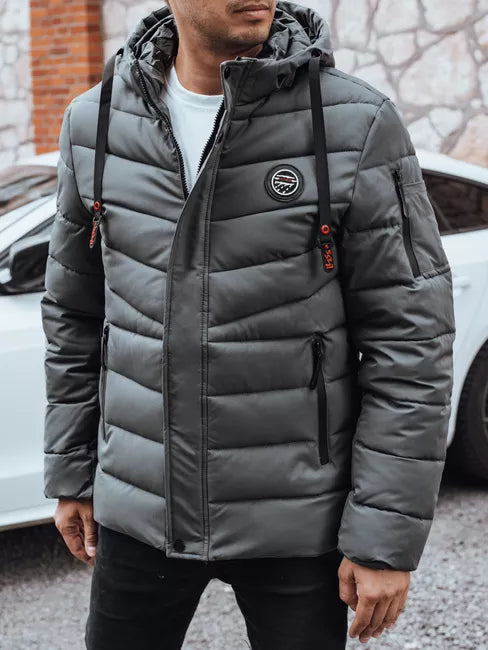 Vyriška tamsiai pilka žieminė striukė Daley