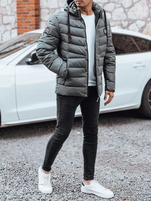 Vyriška tamsiai pilka žieminė striukė Daley