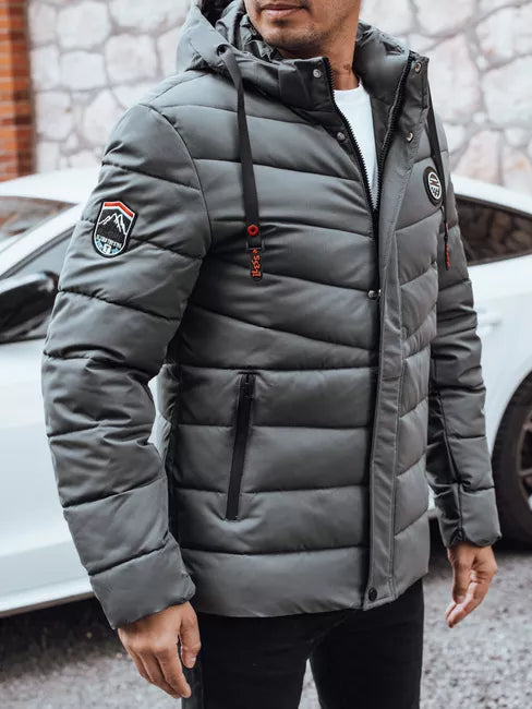 Vyriška tamsiai pilka žieminė striukė Daley