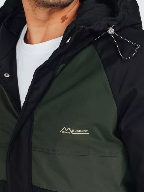 Vyriška tamsiai žalia žieminė striukė Banket