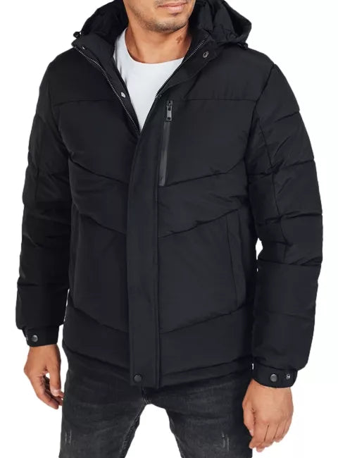 Vyriška juoda žieminė striukė Porter