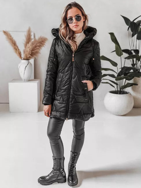 Moteriška juoda žieminė striukė Tango