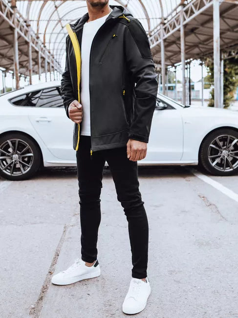 Vyriška tamsiai pilka striukė su gobtuvu Port