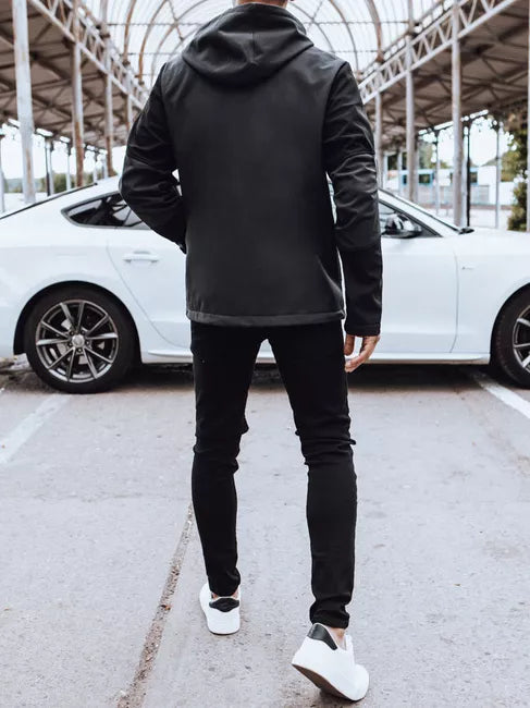 Vyriška tamsiai pilka striukė su gobtuvu Port