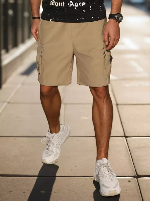 Vyriški rusvos spalvos šortai Stone