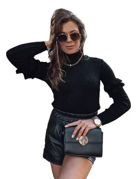 Moteriškas juodas megztinis Bufal