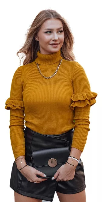 Moteriškas oranžinis megztinis Bufal