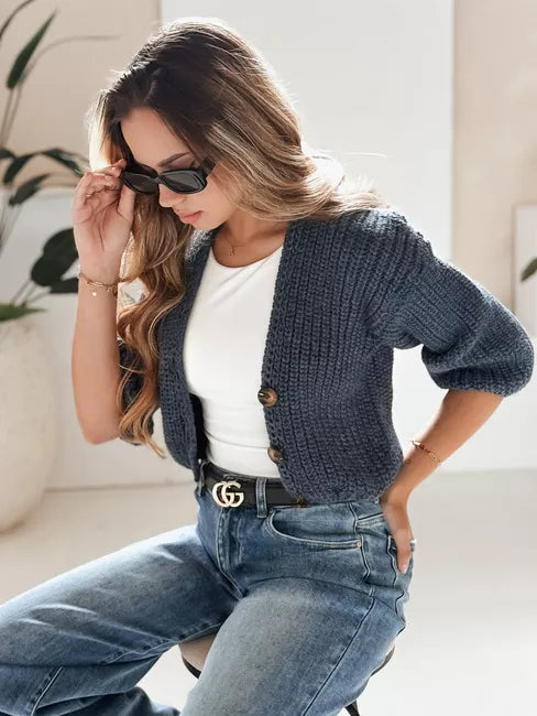 Moteriškas mėlynas megztinis Lorel