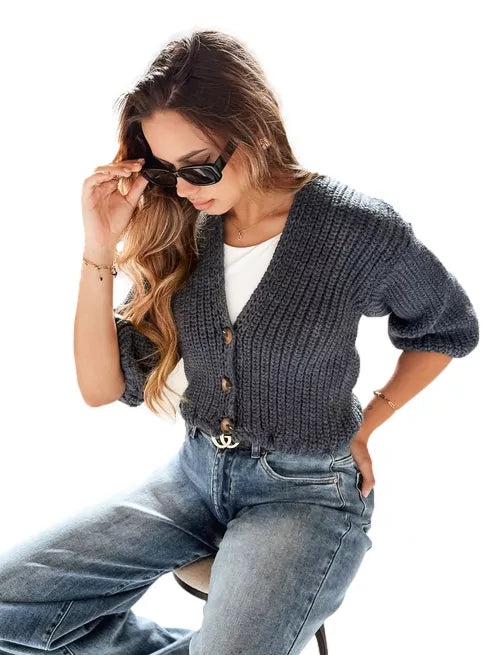 Moteriškas mėlynas megztinis Lorel