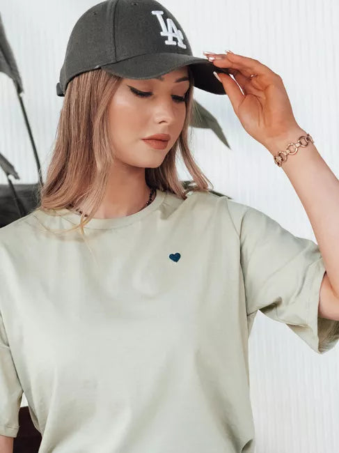 Moteriški šviesiai žalios splavos marškinėliai Mila