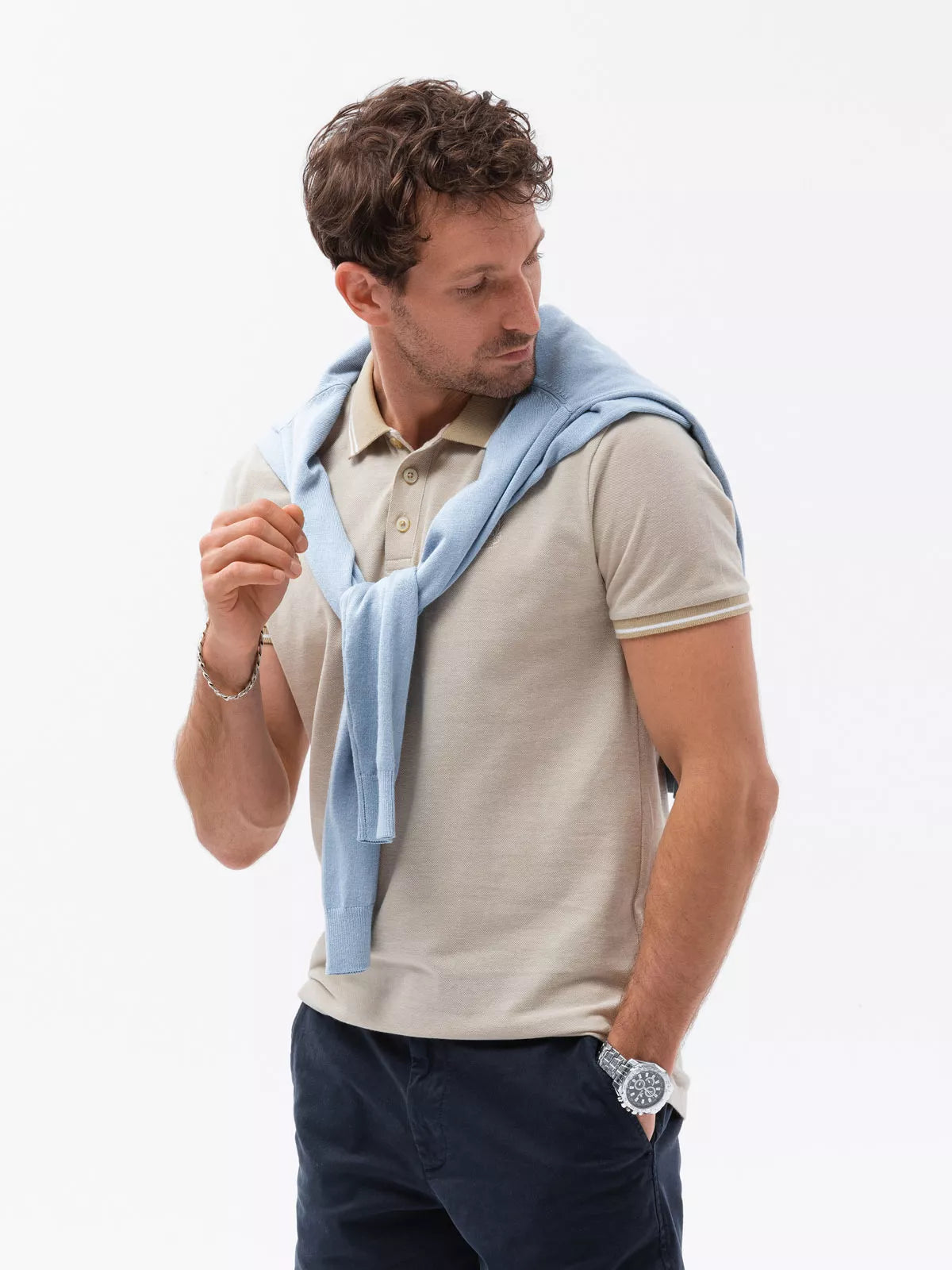 Polo marškinėliai rusvi Poli