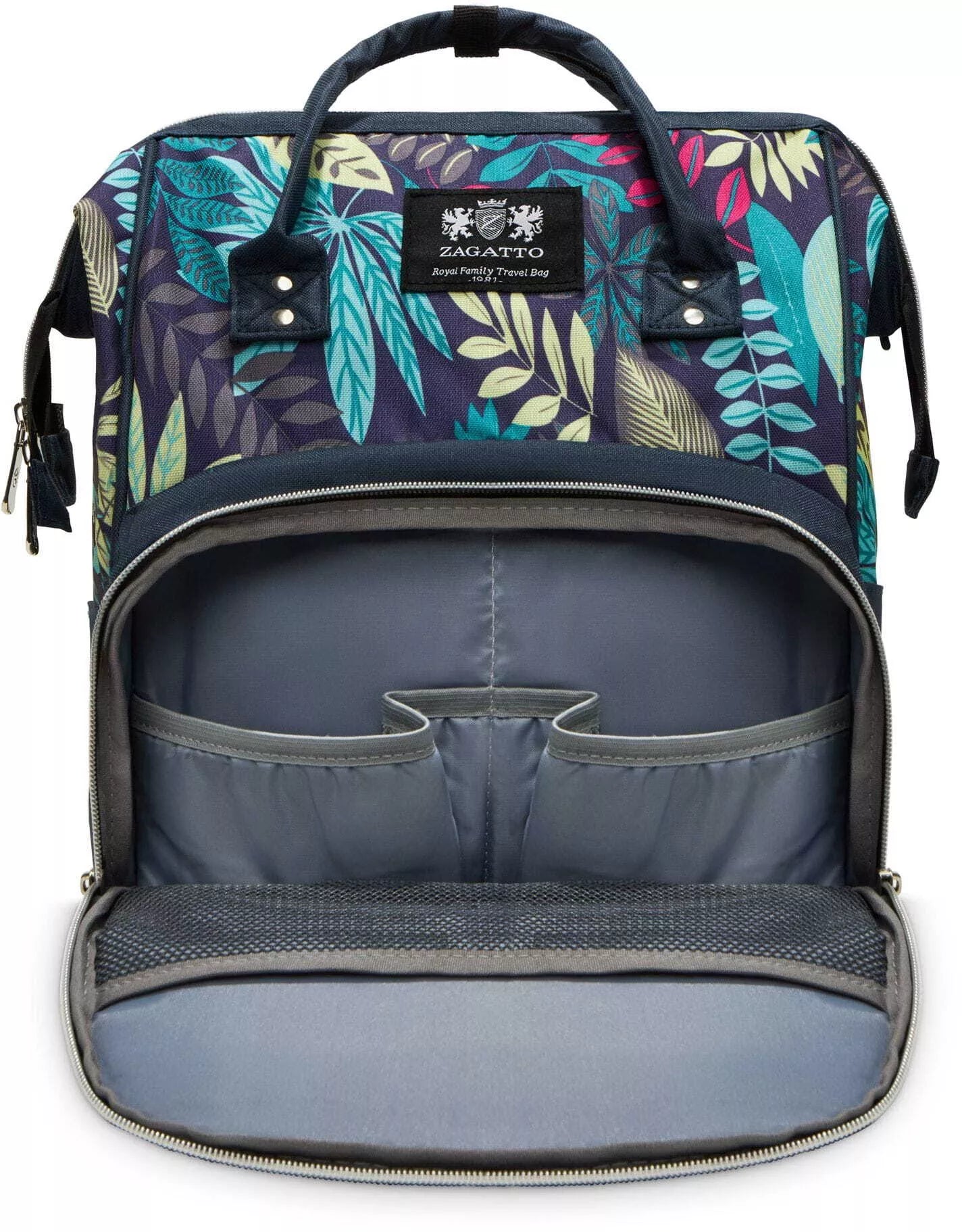 Mėlyna mamos kuprinė su rankenomis Uga