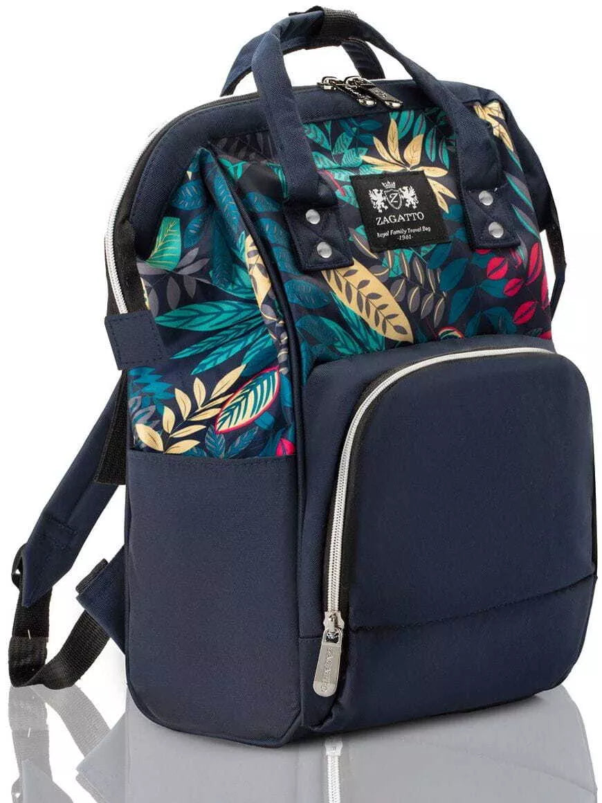 Mėlyna mamos kuprinė su rankenomis Uga