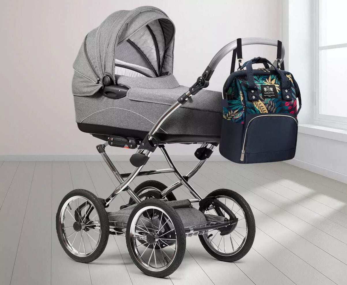 Mėlyna mamos kuprinė su rankenomis Uga