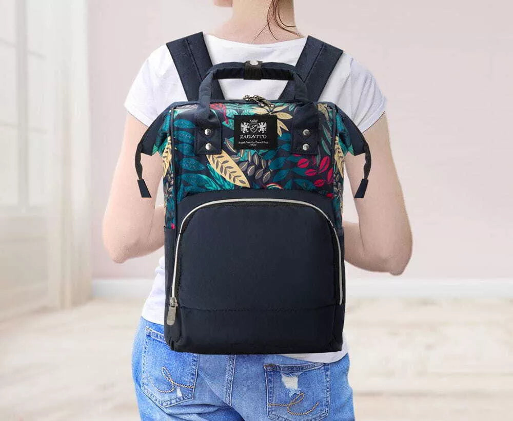 Mėlyna mamos kuprinė su rankenomis Uga