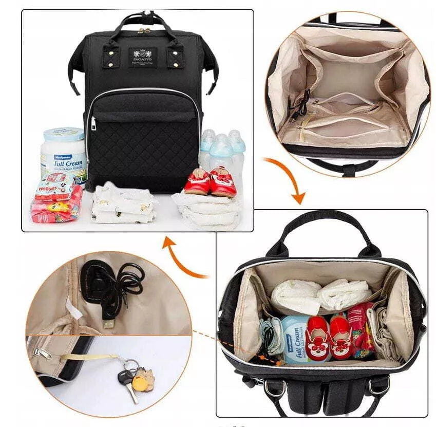 Mėlyna mamos kuprinė su rankenomis Uga