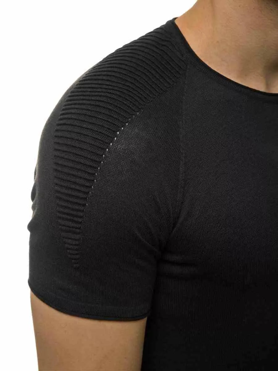 : Vyriški juodos spalvos marškinėliai Demo