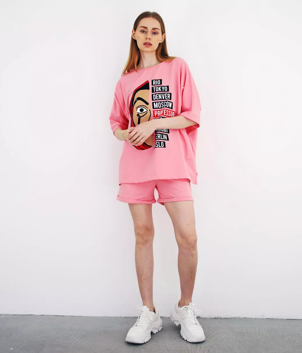 Rožinis moteriškas komplektas Vendetta