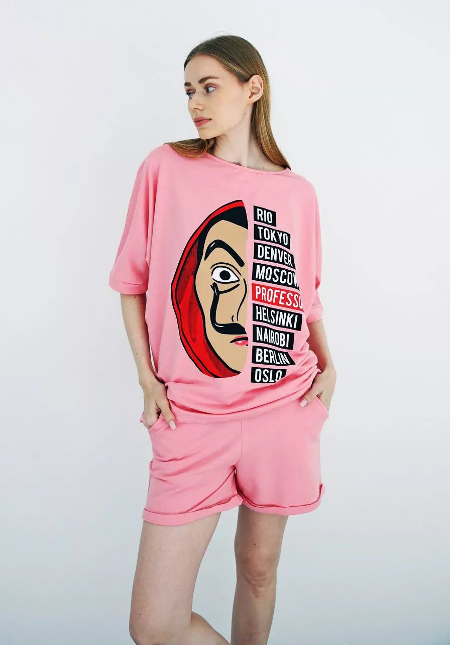 Rožinis moteriškas komplektas Vendetta