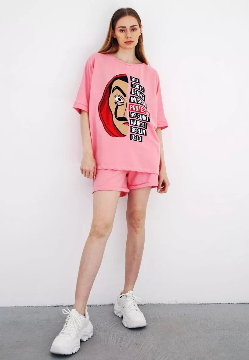 Rožinis moteriškas komplektas Vendetta