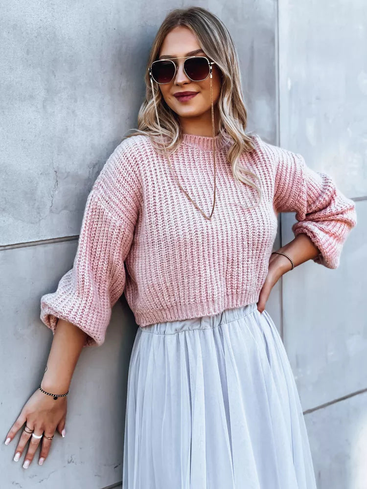 Rožinis megztinis Blis