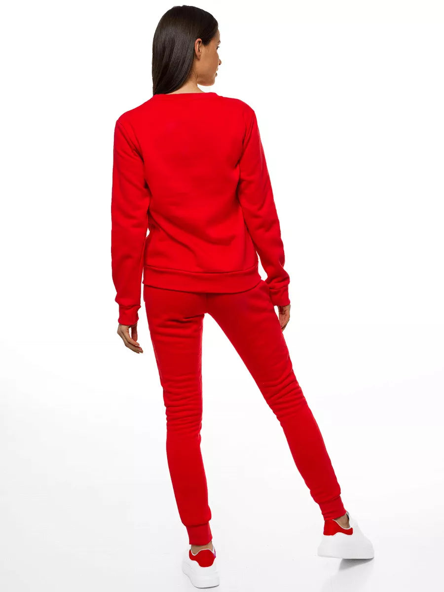 Raudonas moteriškas rinkinys su gobtuvu Lietuva